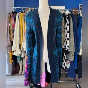 Missoni Blue and Black Chevron Cardigan